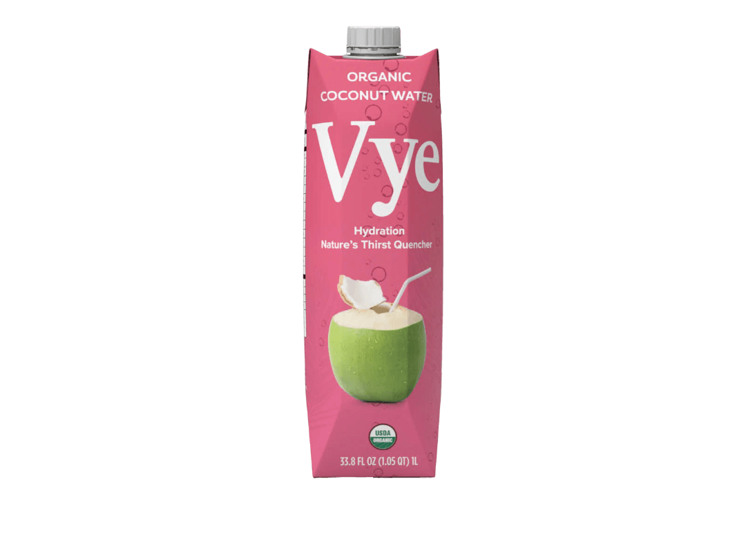 Vye organic coconut water bottle