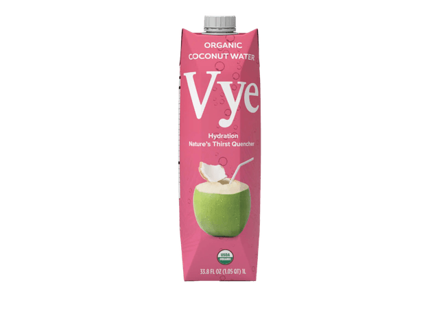 Vye organic coconut water carton